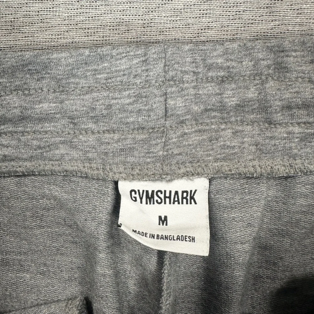 Gymshark Crest Joggers Men Medium Slim Tapered Grey Marl Sweatpants Gym Training
